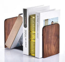 Book Ends, Black Walnut Wooden Bookends for Shelves - Heavy Duty Non-Slip Book Organizers, Upgraded Large Decorative Bookend Holders for Home, Kitchen, Office, Set of 2, Large by CozyNest Decor