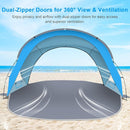 Gorich Beach Tent Sun Shelter with UPF50+ UV Protection for 3/4-5/6-7 Person, Lightweight & Portable Beach Shade Canopy with 2 Zippered Doors, Easy Setup Family Beach Umbrella by TinyTreasures Baby Boutique