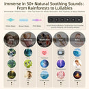 Sound Machine & Soothing Light |Optional Expan. Aroma Diffuser & Schumann Resonance (Add'l Purchase) |Premium Metal Shell with 50+ Calming Sounds System for Sleep, Focus, Relaxation –Adults Kids Baby by CozyNest Decor
