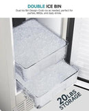 EUHOMY Commercial Under Counter Nugget Ice Maker Machine, 70Lbs/Day, Bulit-in Freestanding Ice Maker with Double Ice Baskets, Self-Cleaning & 24H Timer Ice Machine, for Commercial & Home Use(Silver) by CozyNest Decor