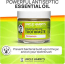 Uncle Harry's Pack of 2 Cinnamon Remineralizing Toothpaste | Natural Whitening Tooth Paste Freshens Breath & Promotes Enamel | Vegan Fluoride Free Toothpaste (2 Pack of 3oz Jars) by CozyNest Decor