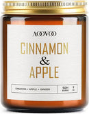 AOOVOO Apple Cinnamon Candles - 9 oz Scented Candles, Aromatherapy Candle, Soy Candle for Home Scented by CozyNest Decor