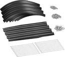 Land Guard 8×2×1ft Galvanized Raised Garden Bed Kit, 108 Gallon Capacity Raised Garden Boxes Outdoor, Oval Metal Raised Garden Beds for Vegetables, Gray(with 10 Connecting rods) by GreenHaven Gardens