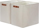 DULLEMELO Extra Large Storage Baskets, Fabric Storage Bins for Organizing Shelves Nursery Toys Books, Closet Baskets and Bins with Handles, Beige, 2-Pack by TinyTreasures Baby Boutique