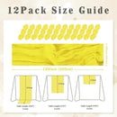 12 Pack Yellow Cheesecloth Table Runner 20 x 120 Inch Long Rustic Gauze Cheese Cloth Table Runner for Wedding 10FT Bridal Baby Shower Table Decorations Boho Fabric Sheer Birthday Party Table Decor by CozyNest Decor
