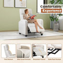 BestMassage | Recliner Chair | No Massage Function | Textile Beige | with Lumbar Support, Adjustable Push Back, Wide Armrests, Footrest & Padded Seat | Easy Assembly | for Living Room, Home Theatre by CozyNest Decor