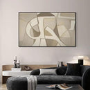 SIGNWIN 30"x60" Extra Large Framed Wall Art Neutral Abstract Geometric in Mid-Century Style, Retro-Inspired Design for Home Living Room Bedroom Decor (Frame Assembly Required) by CozyNest Decor