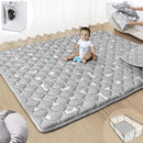 Baby Play Mats for Floor, 71”x59” Upgraded Thickness & Larger Super Soft Playmat for Babies and Toddlers, Foldable Washable, Upgrade Anti-Slip Crawling Mat for Playpen(Boho Gray) by TinyTreasures Baby Boutique