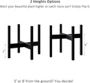 FaithLand Mid Century Plant Stand Indoor Outdoor (EXCLUDING 12" Plant Pot) , Hold Up to 12 Inch Planter, Metal Planter Stand, Potted Plant Holder, Black - Fits Snake Plant - Upgraded Design. by GreenHaven Gardens