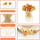 Fall Cocktail Picks Pumpkin Maple Leaf Assorted Autumn Theme Toothpicks Fruit Drinks Dessert Sticks Food Sandwich Appetizer Charcuterie Skewers, for Thanksgiving Decorations Party Supplies (200) by CozyNest Decor
