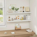 White Floating Shelves Wall Shelf 40 Inch, 8 Inch Deep Floating Shelf for Wall, Farmhouse Black Wood Shelves Invisible Bracket for Living Room, Bedroom, Kitchen, 40 x 8 x 1.4 Inch, Set of 2 by CozyNest Decor