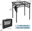 RedSwing Folding Grill Table, Lightweight Height Adjustable Aluminum Table with Mesh Desktop and Mesh Bag for Outdoor Camping Picnic BBQ, Small 2 Feet, Black by GreenHaven Gardens