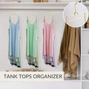 ZEDODIER 3 Pack Tank Top Hanger, Space Saving Bra Hangers, Non-Slip Hanging Sport Bras Holder, Closet Organizers and Storage for Camisoles Tank Tops Bras Ties Swimsuits Strappy Dress, Gold by CozyNest Decor