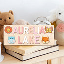 Personalized Name Puzzle for Kids Personalized Baby Gifts First Birthday for Girls & Boys Name Puzzles for Toddlers 1-3 Montessori Learning Toddler Toy Alphabet Puzzle by TinyTreasures Baby Boutique