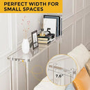 Acrylic Console Table, 2 Tier Acrylic Narrow Console Tables for Entryway,CHICUN, Square Legs, Skinny Console Table for Foyer, Sofa, Living Room,Clear by CozyNest Decor