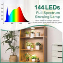 LORDEM Grow Light for Indoor Plants, 48 LEDs Ceiling Full Spectrum Plant Light, 5V Corded Growing Lamp with 4/8/12H Auto Switch, 4 Dimmable Brightness Levels, Single-Head, 3 Pack by GreenHaven Gardens