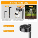 8 Pack Solar Pathway Lights Outdoor, 12 Brighter LED Solar Lights Outdoor Waterproof, Up to 12 Hrs Modern Path Light for Yard Garden Walkway Driveway Lawn, Cool White by CozyNest Decor