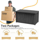 182 Gallon Deck Box Waterproof, UV Resistant Resin Outdoor Storage Box with Hydraulic Rod, Lockable Design and Enhanced Durability for Patio, Garden, and Poolside Use by CozyNest Decor