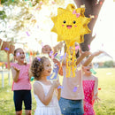WERNNSAI Sun Pinata-Sunshine Party Decorations pull string Sun Pinata with Blindfold and Bat for Girls Kids Sun Brithday Baby Shower Summer Party Game Supplies by TinyTreasures Baby Boutique