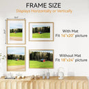 IBUYKE 18x24 Picture Frame,Solid Oak Wood 18x24 Photo Frame with Mat to 16x20,18x24 Picture Frames With Tempered Glass,Wall Mount Display,Home Decor,Natural Oak 24 x 18 Frame,UWPF1824N by CozyNest Decor