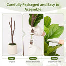 Artificial Fiddle Leaf Fig Tree, 6FT Faux Ficus Lyrata Plant with Realistic Leaves, Lifelike Home Decor Faux Tree in Stylish Pot for Indoor, Office, Living Room Decor (6ft) by CozyNest Decor