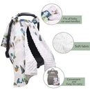 TANOFAR Car Seat Cover Baby, Carseat Covers Baby Boy Girl, Peekaboo Opening Infant Car Seat Cover for Winter, Warm & Cozy, Adventure Mountain by TinyTreasures Baby Boutique