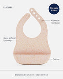 Lalo The Bib - Waterproof, Non-Toxic Silicone Baby Bib with Adjustable Neck Band & Silicone Food Pouch Catcher, Set of 2 by TinyTreasures Baby Boutique