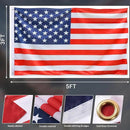 20FT Sectional Super Thick Flag Pole Kit, Heavy Duty 13 Gauge Aluminum in Ground Flagpole with 3x5 American Flag for Residential or Commercial, Black by GreenHaven Gardens