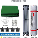 MASTERCANOPY Durable Pop-up Canopy Tent with Roller Bag (10x10, Forest Green) by GreenHaven Gardens