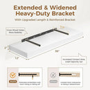 White Floating Shelves 36 Inch Long, 12 Inch Deep Floating Shelves for Wall, 36 x 12 Shelves for Wall Storage & Display, 2" Thick Floating Shelf for Bathroom, Living Room, Bedroom, Set of 1 by CozyNest Decor