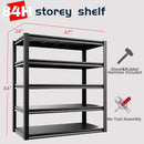 5-Tier 47" W x 24" D x 84" H Garage Shelving 3000LBS Storage Shelves Heavy Duty Metal Shelf Unit Adjustable Basement Industrial Storage Racks by GreenHaven Gardens