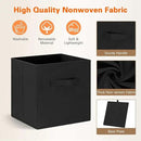 GhvyenntteS Storage Cubes 12 Pack, 11 Inch Cube Storage Bins with Dual Handles, Collapsible Heavy Duty Fabric Bins for Shelves Closet, Baskets for Organizing Clothes Bedding Toys Books (Black) by CozyNest Decor