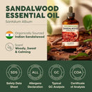 Kukka Sandalwood Essential Oil for Diffuser & Skin - 4 Fl Oz - 100% Pure Natural Sandalwood Oil, Woody Scent, for Massage, Perfume, Hair, Aromatherapy, Candle & Soap Making Scent DIY by CozyNest Decor