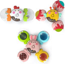 LiKee Strong Suction Cup Fidget Rotating Sensory Bath Toys for Baby 12 18 Months Airplane Car Travel Table & Window Toys for 1 2 Years Old Toddler Boys and Girls (Candy) by TinyTreasures Baby Boutique