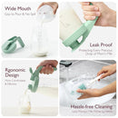 Momcozy Breast Milk Pitcher, Resistant to Heat and Cold Abrupt Temp Swings, No Leak Glass Breast Milk Fridge Storage Container with Wide Mouth, Fast Baby Formula Maker, Green by TinyTreasures Baby Boutique