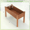 Giantex Raised Garden Bed, Elevated Wood Planter Box with Protective Liner and Drain Hole, Gardening Planter Raised Bed for Planting Vegetables Flowers Succulents Herbs, 49" Lx23 Wx30 H by GreenHaven Gardens