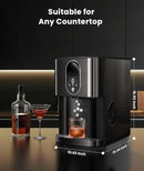 Nugget Ice Maker Countertop, 44lbs/24H Soft Chewable Pellet Ice Maker Machine Dispenser with Water Reservoir, Self-Cleaning, Pebble Ice Machine for Home Kitchen, Office, Black Stainless by CozyNest Decor