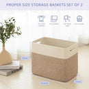 OIAHOMY Storage baskets for Shelf, Toy Storage Basket, Collapsible Storage Bins, Blanket Basket Living Room, Closet Storage for Bedroom, 16.5 x 13 x 12 Inches-Pack of 2-Brown by TinyTreasures Baby Boutique