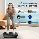 Vibration Plate Exercise Machine - Whole Body Workout Vibration Platform Lymphatic Drainage Machine for Weight Loss Home Fitness with Resistance Bands Remote by CozyNest Decor