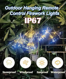 4 Pack Firework Lights, Yellow and White Patio Fairy Light Lighting Star Fireworks Sphere Fancy 120 LED DIY Dandelion Decoration Light with Remote, for Outdoor Bar Tree Wedding Party Restaurant by GreenHaven Gardens