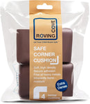 Roving Cove HeftyFit Corner Protector for Baby (4 Large Corners), Heavy-Duty Soft Rubber Foam Furniture Corner Bumper Guards, 3M Adhesive Pre-Taped, Coffee Brown by TinyTreasures Baby Boutique
