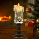 Christmas Flameless Candles, Flickering LED Candles with Timer, Snow Globe Candle Lights for Christmas Decorations by CozyNest Decor