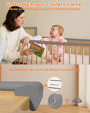 Edge Corner Protector Baby Proofing, 6.56FT 0.6'' Thicken L-Shape Furniture Fireplace Safety Bumper Guard with 6 Corners, Pre-Taped, Soft NBR Rubber Foam, Table Edge Protector for Baby (Grey) by TinyTreasures Baby Boutique