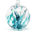 Luke Adams Handmade Glass Gazing Balls for Garden on Clearance – Hand Blown Glass Gazing Ball for Yard Décor – Decorative Garden Globe (Recycle Teal) by CozyNest Decor