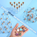 Zhehao 100 Pcs 2 ml Mini Glass Bottles Jars with Cork Stoppers Small Wishing Bottle Tiny Jars with Cork Mini Potion Bottles Clear Drifting Bottle for Wedding Birthday Party DIY Crafts Supplies by CozyNest Decor