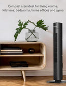 Holmes 31" Manual Tower Fan, 70° Oscillation, 3 Speeds, 2-Hour Auto Shut-Off Timer, Adjustable Vents, Compact and Slim Profile, Carry Handle, Ideal for Cooling your Home, Bedroom or Office, Black by CozyNest Decor
