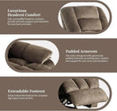Massage Recliner Chair with Heat and Massage, Soft Fabric Ergonomic Manual Reclining Chairs, Heavy Duty Reclining Sofa Chair with Side Pockets for Living Room (Taupe) by CozyNest Decor