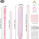 Recorder Instrument for Beginner Adults,8-Hole Soprano Descant Recorder Music Flute with with Cleaning Rod & Leather Case For Home Entertainment(2-Flash Woven Pink) by TinyTreasures Baby Boutique