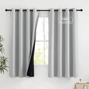 NICETOWN Blackout Curtains for Kitchen, Thermal Insulated Short Curtains for Living Room Window Blinds, Grommet Room Darkening Smart Plylux Curtians for Bedroom, 52 x 63 inch, 1 Pair, Silver Grey by TinyTreasures Baby Boutique