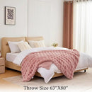 BENVWE Faux Fur Throw Blanket for Couch Bed - Fluffy Soft Thick Bubble Blanket for Living Room Home Decor - Mothers Day Birthday Gifts for Women, Dusty Pink, 63" x 80" by CozyNest Decor